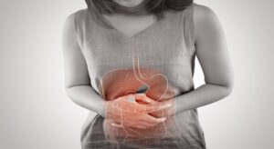 Internal organs on women's body